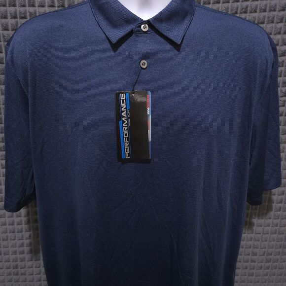 Athletic Performance Polo Shirt Mens Lg Lightweight Short Sleeve Collared Golf - Picture 9 of 16